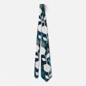  blauw nachtpatroon stropdas (Achterkant)