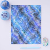 Blauw namaakslangenleer bulk scrapbookpapier pagin flyer (Enkel)