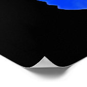 Blauw Nasturtium afdrukken Poster (Hoek)