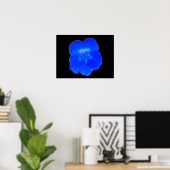 Blauw Nasturtium afdrukken Poster (Thuiskantoor)