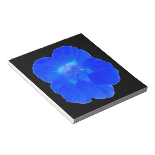 Blauw Nasturtium-notebook Notitieblok (Schuin)