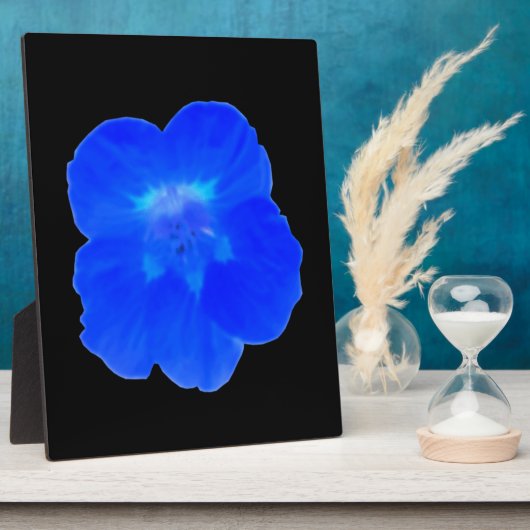 Blauw Nasturtium Plaque Fotoplaat (Zijkant)