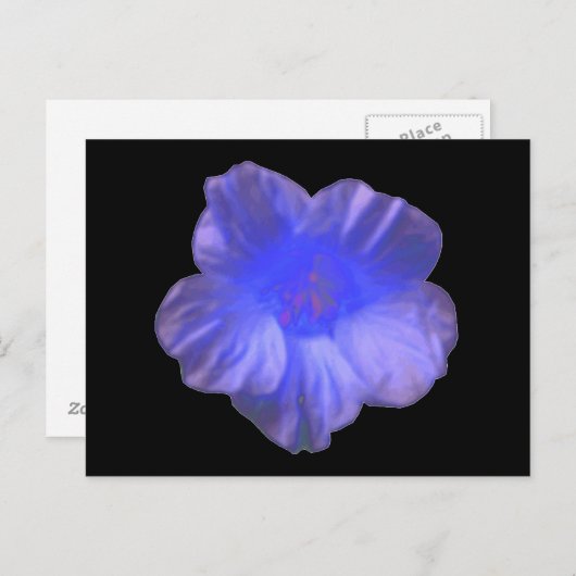 Blauw Nasturtiumventiel Briefkaart (Voorkant / Achterkant)