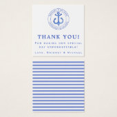 Blauw Nautical Anchor - Nautical Weddenschap Bedan Vierkante Visitekaartjes (Voorkant /achterkant)