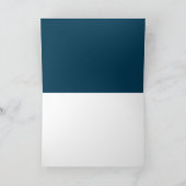 Blauw nautisch anker motief 2 kaart (Binnen)