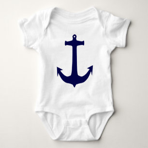 Blauw nautisch ankerpatroon romper