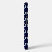 blauw nautisch ankerpatroon van de boot Case-Mate iPhone case (Achterkant / Links)