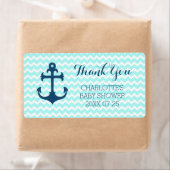 Blauw Nautisch Baby shower Favorietenlabels Etiket (Insitu)