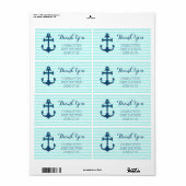 Blauw Nautisch Baby shower Favorietenlabels Etiket (Full Sheet)