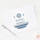 Blauw nautisch dank u bruiloft gunst Labels (Envelop)