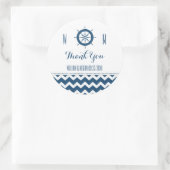 Blauw nautisch dank u bruiloft gunst Labels (Tas)