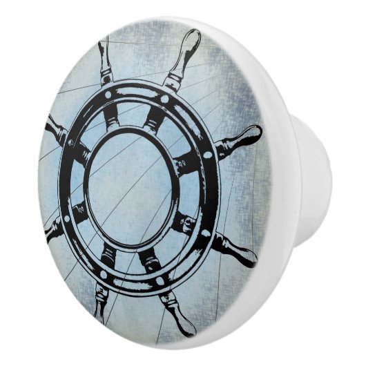 Blauw Nautisch Gevoelig Keramische Knop (Rechts)