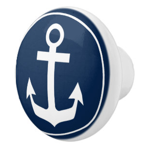 Blauw Nautisch Gevoelig Keramische Knop