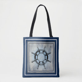 Blauw Nautisch Gevoelig Tote Bag