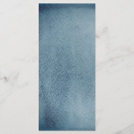 Blauw nautisch huwelijk. Waterverf marine modern Menu (Achterkant)