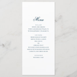 Blauw nautisch huwelijk. Waterverf marine modern Menu