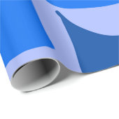 Blauw Nautisch met vlag ontworpen ontwerp Cadeaupapier (Rol Hoek)