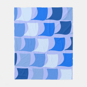 Blauw Nautisch met vlag ontworpen ontwerp Fleece Deken