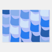 Blauw Nautisch met vlag ontworpen ontwerp Inpakpapier Vel (Voorkant 3)