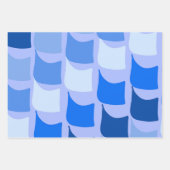 Blauw Nautisch met vlag ontworpen ontwerp Inpakpapier Vel (Voorkant 2)