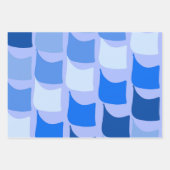 Blauw Nautisch met vlag ontworpen ontwerp Inpakpapier Vel (Voorkant)