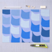 Blauw Nautisch met vlag ontworpen ontwerp Tissuepapier (Craft)