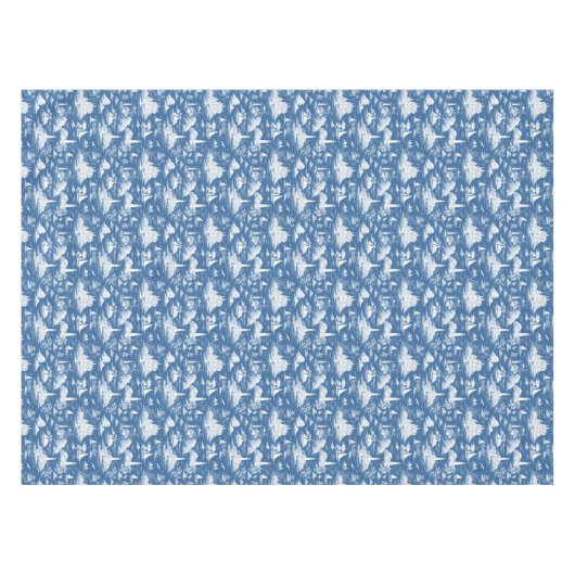 Blauw Nautisch Toile Tafelkleed (Voorkant (Horizontaal))