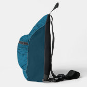Blauw nautisch touw met monogram kaart sling bag (Rechts)