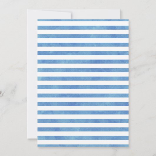 Blauw Nautisch Zeilen in Één 1e Verjaardag Kaart (Achterkant)