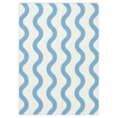 Blauw Nautische Groovy Wavy Stripe Modern Minimali Tafelkleed (Voorkant)