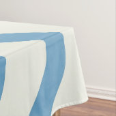 Blauw Nautische Groovy Wavy Stripe Modern Minimali Tafelkleed (Voorbeeld)