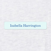 Blauw/Navy aangepaste naam Iron-On stof kleding Labels (Design 1)