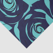 Blauw Navy Blauwe Roos Bloem Tissuepapier (Detail)
