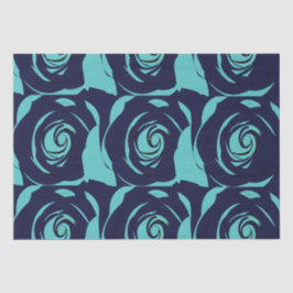 Blauw Navy Blauwe Roos Bloem Tissuepapier