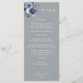 Blauw & Navy Bloemen Tall Menu - Grijs 2 (Voorkant)