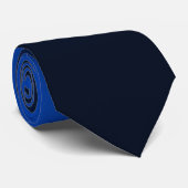 Blauw Navy Gradiënt Stropdas (Opgerold)