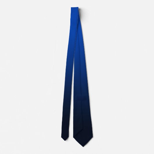 Blauw Navy Gradiënt Stropdas (Achterkant)