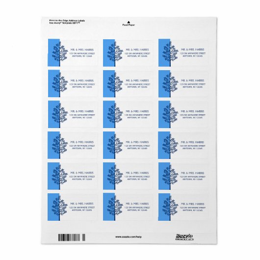 Blauw Navy White Tree of Life Bar Mitzvah Etiket (Full Sheet)