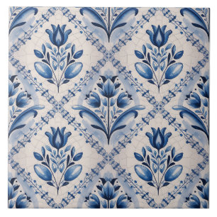 Blauw Nederlands Delfts patroon Tegeltje