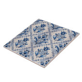 Blauw Nederlands Delfts patroon Tegeltje (Zijkant)
