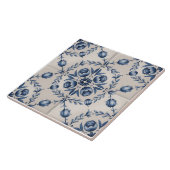 Blauw Nederlands Delfts Patroon Tegeltje (Zijkant)