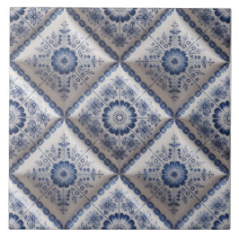 Blauw Nederlands Delfts patroon Tegeltje