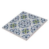 Blauw Nederlands Delfts patroon Tegeltje (Zijkant)