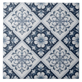 Blauw Nederlands Delfts patroon Tegeltje