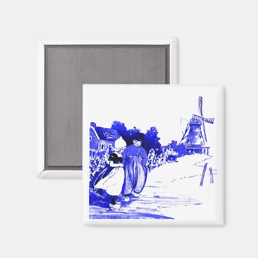 Blauw Nederlands Kinder Magneet (Voorkant / Achterkant)