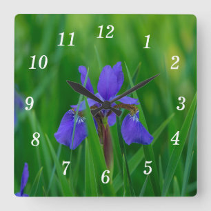 Blauw Nederlands onder bladeren wandklok