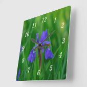 Blauw Nederlands onder bladeren wandklok (Hoek)