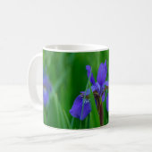 Blauw Nederlands onder de Mok van lederen koffie (Voorkant links)