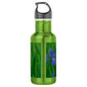 Blauw Nederlands onder roestvrijstalen waterflens Waterfles (Achterkant)