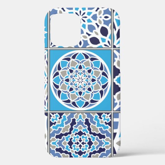 Blauw Nederlands Tegelpatroon Case-Mate iPhone Case (Achterkant)